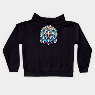 Vibrant Feathered Majesty - Eagle Artwork Kids Hoodie